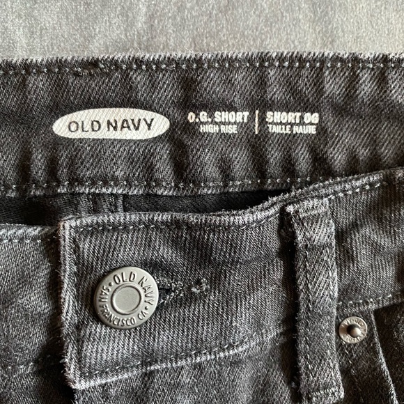 OG High Rise Black Denim Shorts - Picture 2 of 7